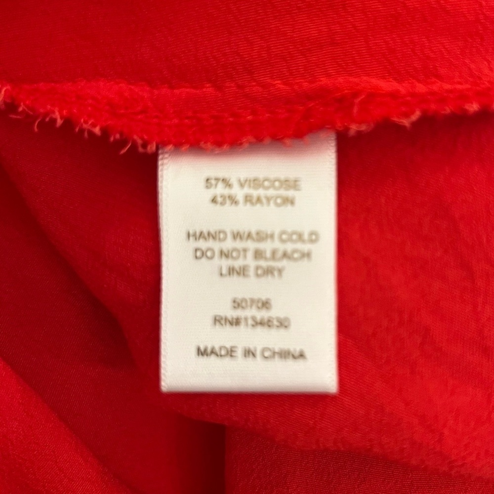 SUNDAY IN BROOKLYN Red Tiered Boho Peasant Dress Size Large - Picture 7 of 9